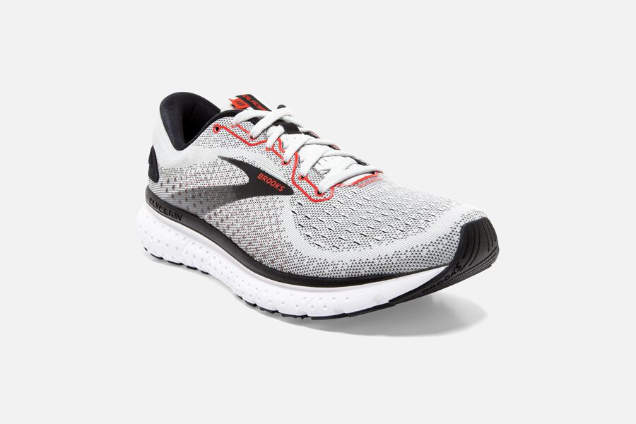 Brooks Israel Glycerin 18 Road Running Shoes Mens - White/Black - ASH-421806